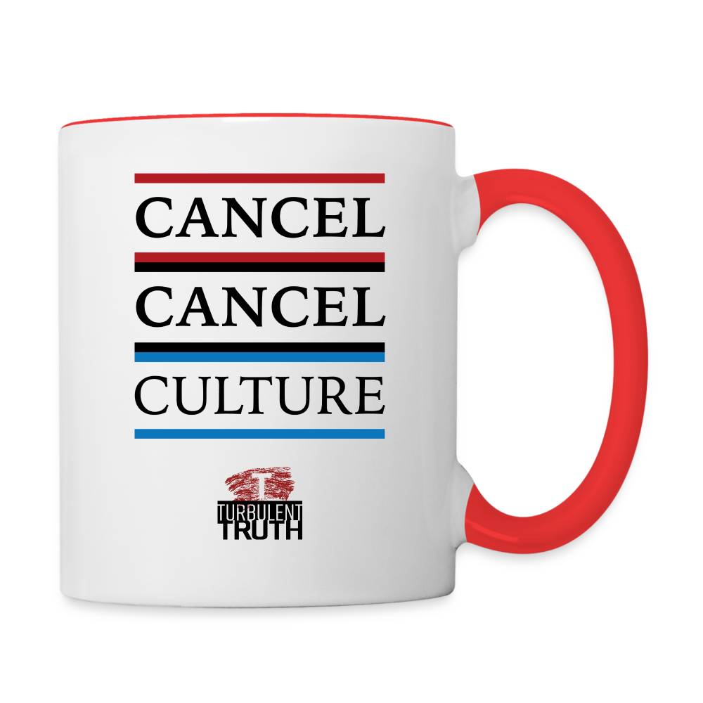 Cancel Cancel Culture - Contrast Coffee Mug - white/red