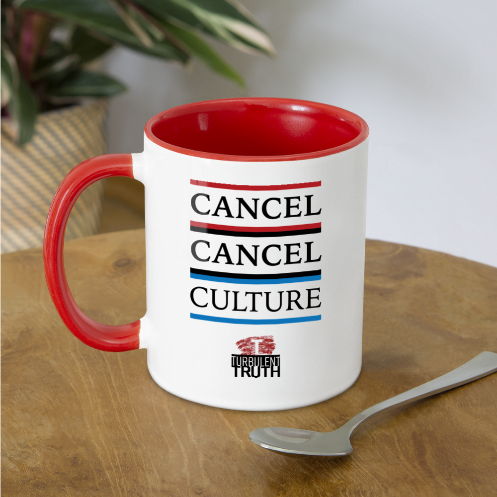 Cancel Cancel Culture - Contrast Coffee Mug - white/red