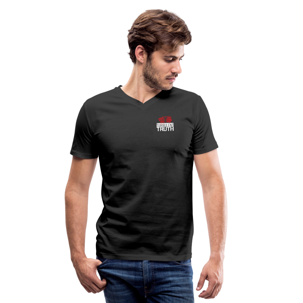 Turbulent Truth - Men's V-Neck T-Shirt - black