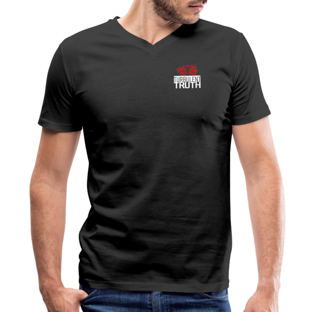 Turbulent Truth - Men's V-Neck T-Shirt - black