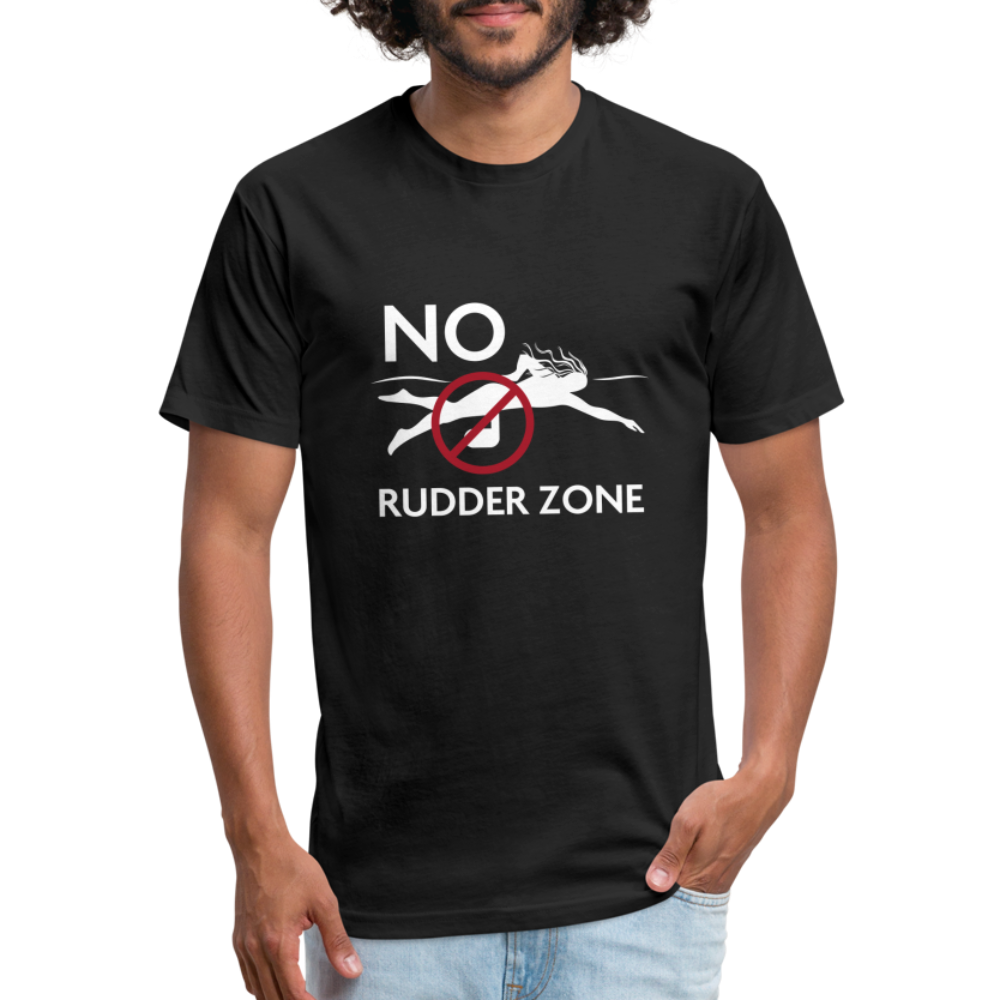 No Rudder Zone - Fitted Cotton/Poly T-Shirt | Next Level 6210 - black