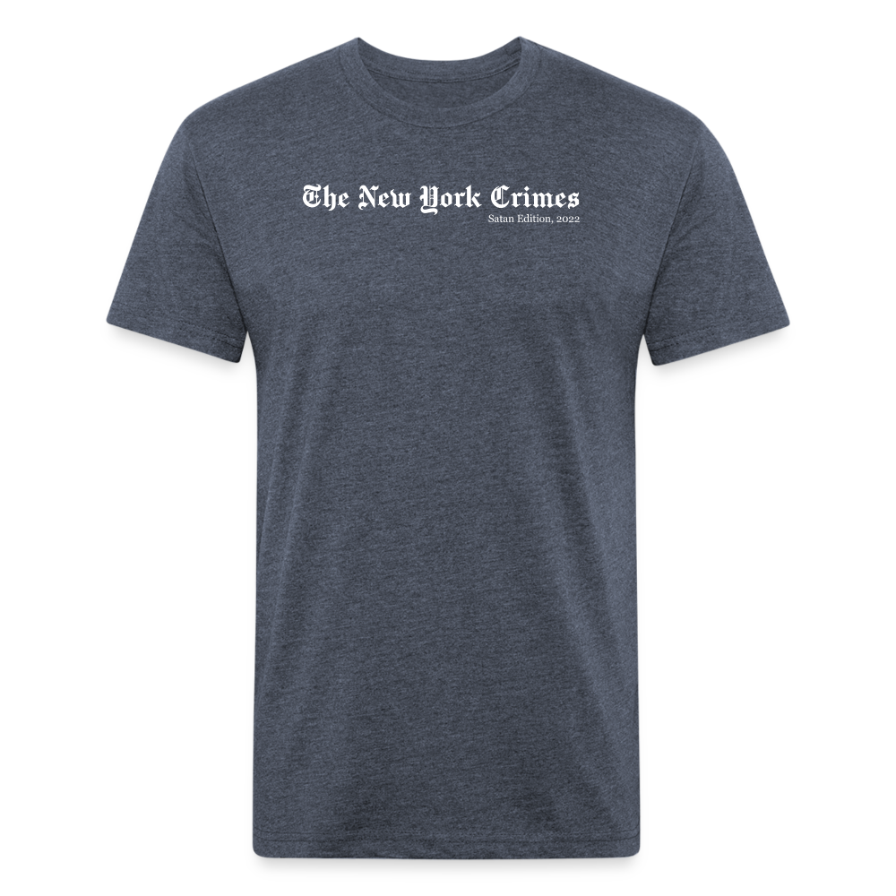 New York Crimes - Men's Fitted T-Shirt by Next Level - heather navy