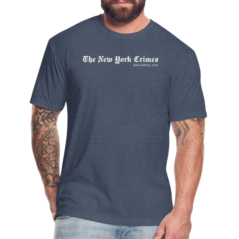 New York Crimes - Men's Fitted T-Shirt by Next Level - heather navy