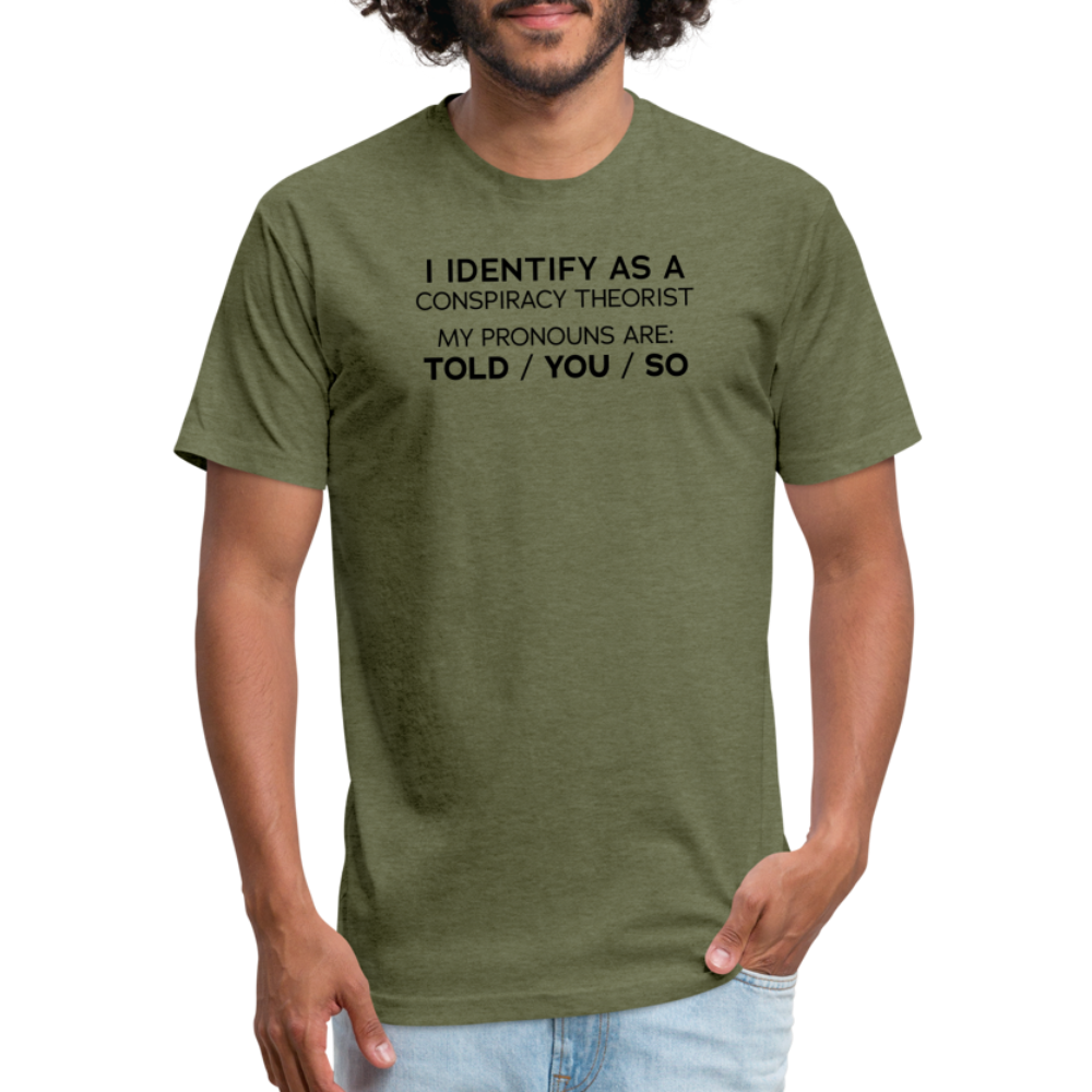 Identify Conspiracy LC - Cotton/Poly T-Shirt by Next Level - heather military green