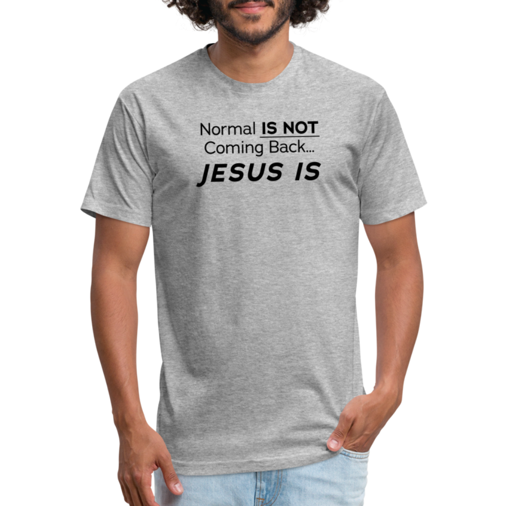 Normal Not Jesus Is WhBG - Cotton/Poly T-Shirt by Next Level - heather gray