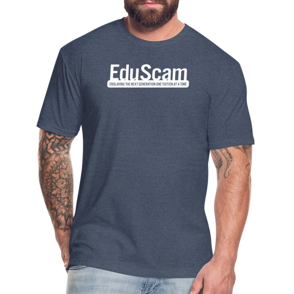 EduScamBlkBG - T-Shirt by Next Level - heather navy