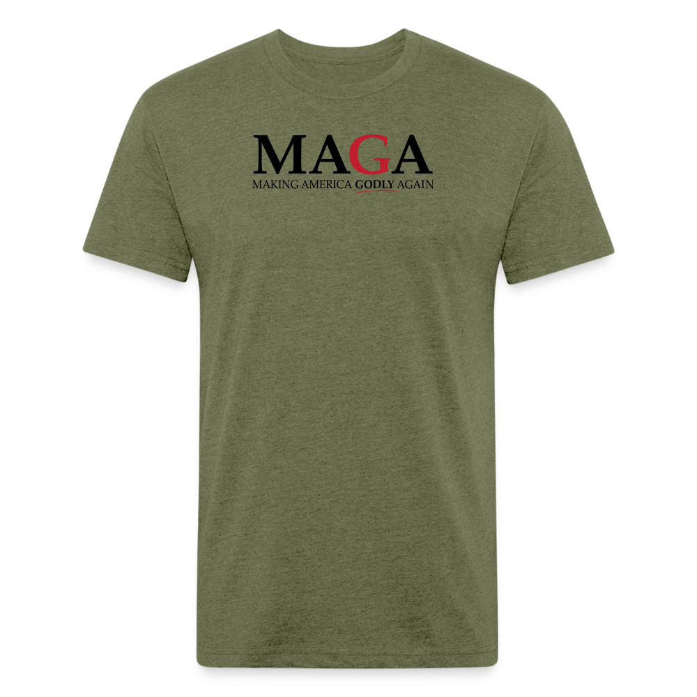 MAGA WhBG - Cotton/Poly T-Shirt by Next Level - heather military green