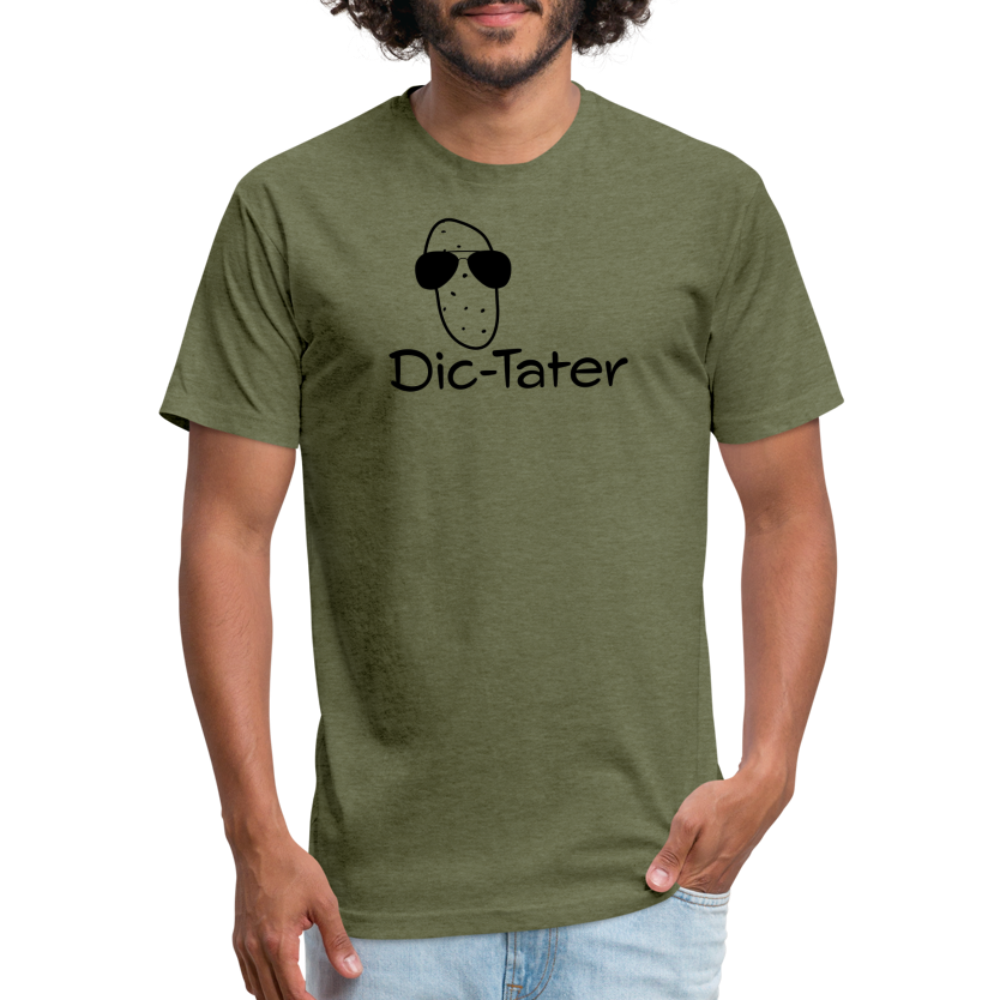 Dic-Tater WhBG - Cotton/Poly T-Shirt by Next Level - heather military green