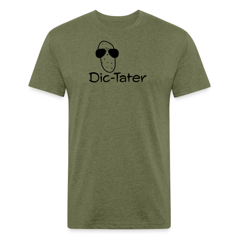 Dic-Tater WhBG - Cotton/Poly T-Shirt by Next Level - heather military green