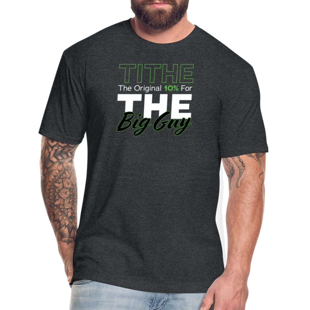 Tithe for Big Guy - T-Shirt by Next Level - heather black